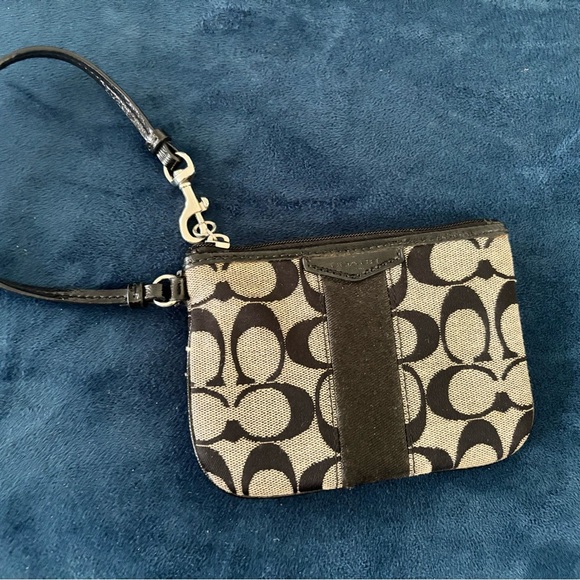 Coach Black and Gray Signature Clutch - Picture 3 of 6